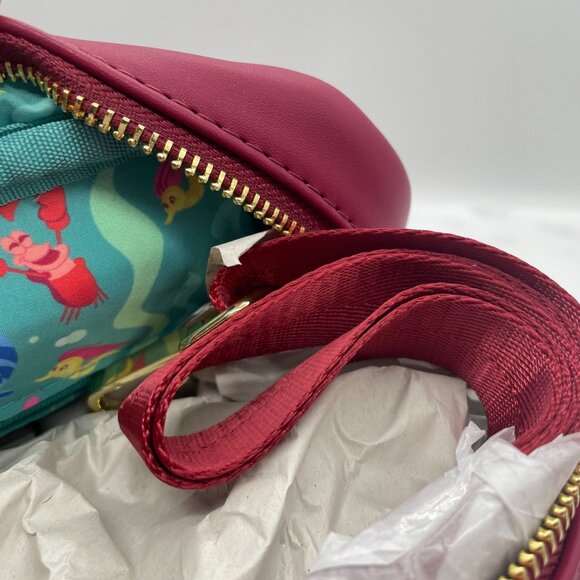 Disney Loungefly The Little Mermaid 35th Anniversary Sebastian Crossbody Bag - Picture 7 of 10